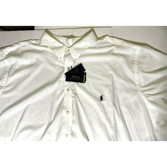 Polo Ralph Lauren Other - Polo Ralph Lauren Performance 5XB Big Short Sleeve Button Shirt White New Nylon